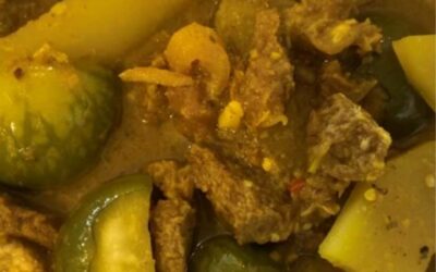 Ai Pai Pageng (Beef stew w/ papaya and eggplants)